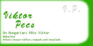 viktor pecs business card
