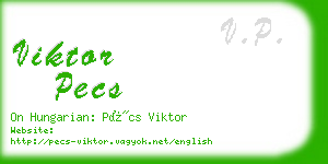 viktor pecs business card